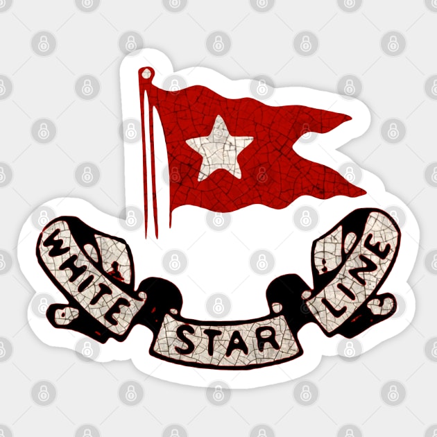 White Star Line Sticker by Midcenturydave